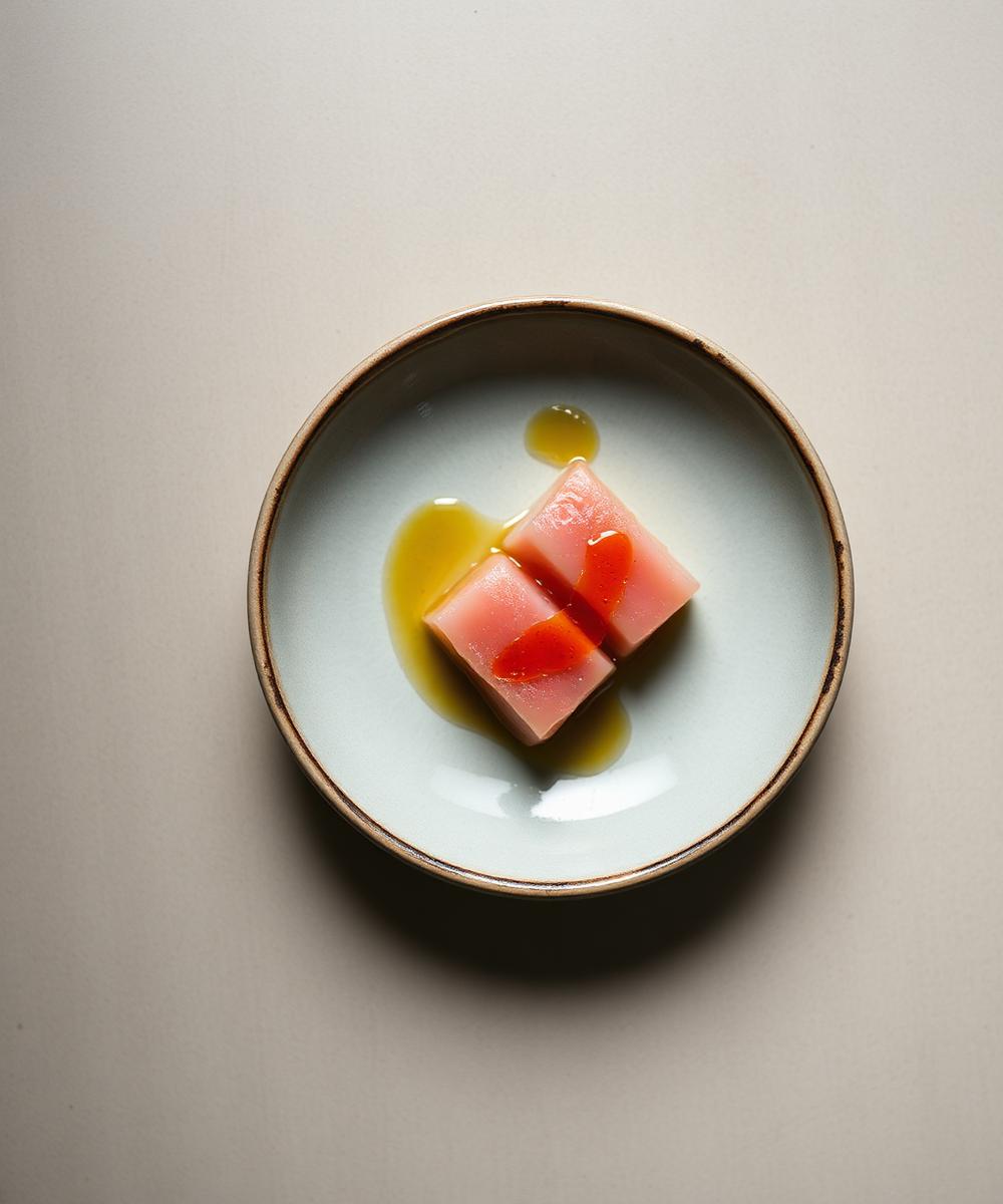 Small plate on ceramic